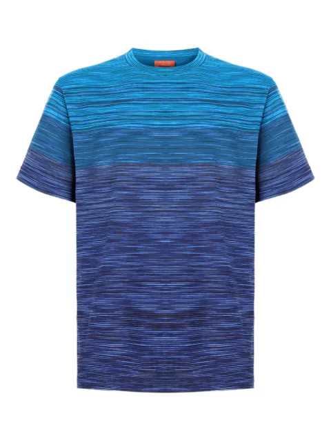 Missoni ombre striped t-shirt Blue US25WL03BJ00E5