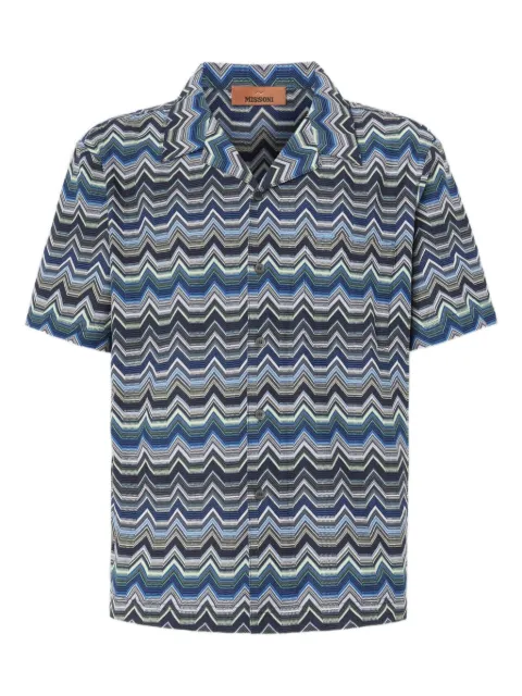 Missoni zigzag-knit shirt Blue US25WJ04BR012Z