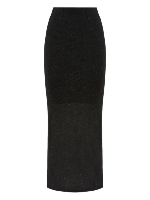 Missoni metallic-detail slit skirt Black DS25WH00BK01BY