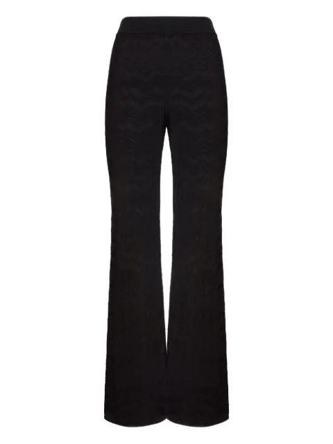 Missoni chevron-pattern knit trousers Black DS25WI0JBK01CP