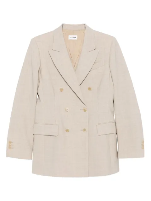 P.A.R.O.S.H. double-breasted wool blazer Neutrals LUWOOLD420266