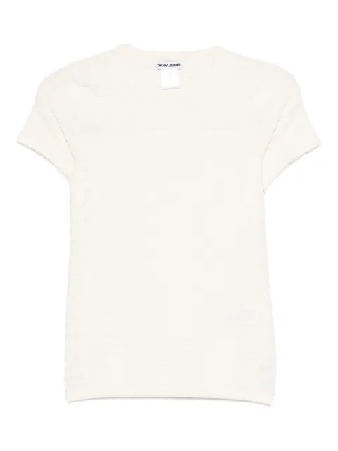 DKNY logo-jacquard T-shirt Neutrals DJ5T1571EN2