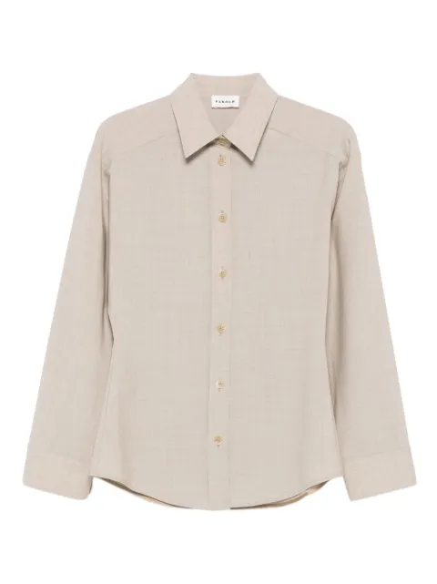 P.A.R.O.S.H. long-sleeve button-down shirt Neutrals LUWOOLD381248