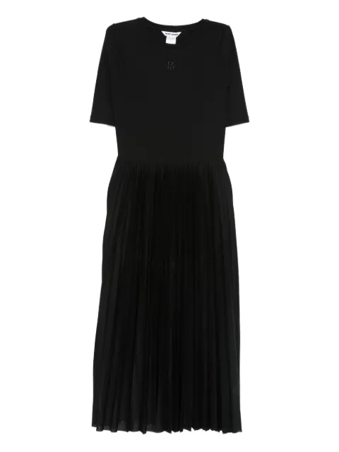 DKNY short-sleeve pleated midi dress Black DJ5D9152