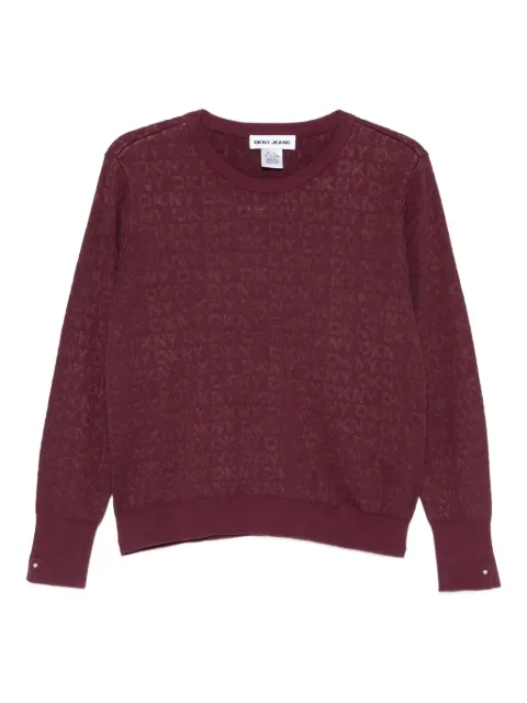 DKNY long-sleeve crew-neck sweater Purple DJ5R0877
