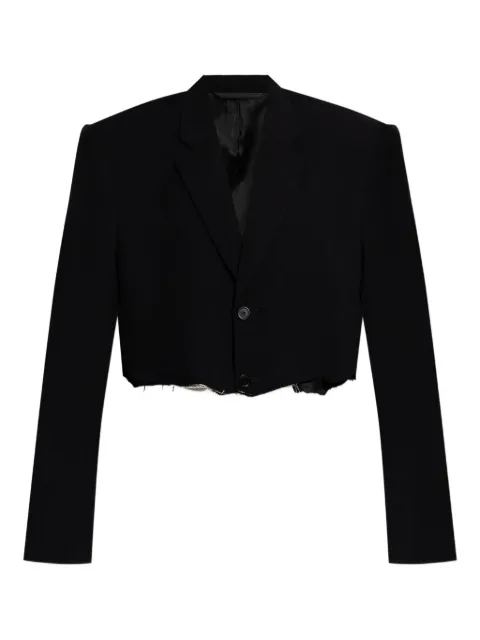 Balenciaga single-breasted notched lapels blazer Black 839295TRT01