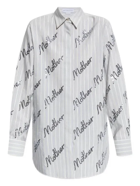 Stella McCartney sequin-embellished striped shirt 6201653GJ304