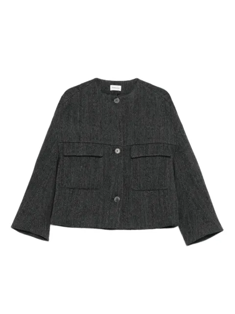P.A.R.O.S.H. button-fastening patch-pocket jacket Grey LOWOLFD430381