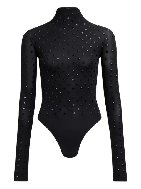 Alaïa rhinestone high-neck bodysuit Black AA9B0212X063A
