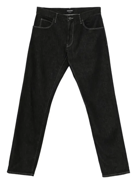Giorgio Armani contrast-stitching jeans Black GM000250AF20851
