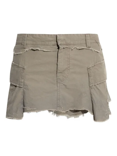 Balenciaga frayed-detail mini skirt Green 838771TSP01