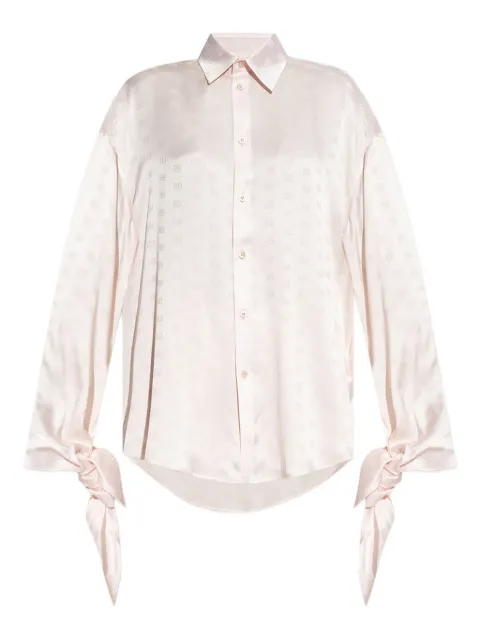 Balenciaga logo-jacquard tie-cuff shirt 830989TSN10