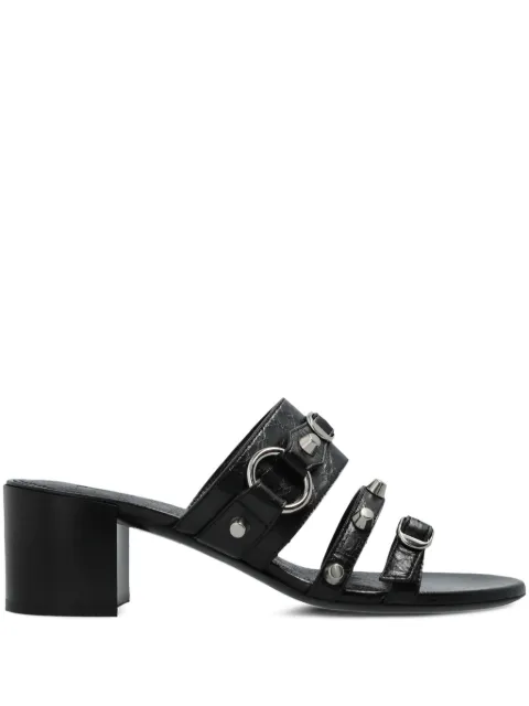 Balenciaga 65mm leather heeled sandals Black 840085WAD4Y