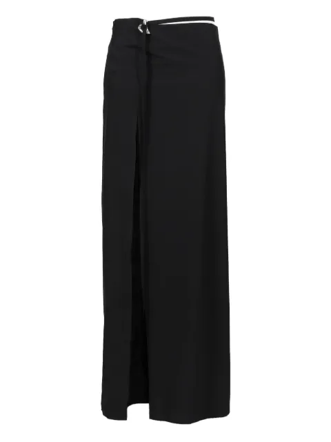 HELIOT EMIL wrap-front split skirt Black SS25W12049BLK01BLK