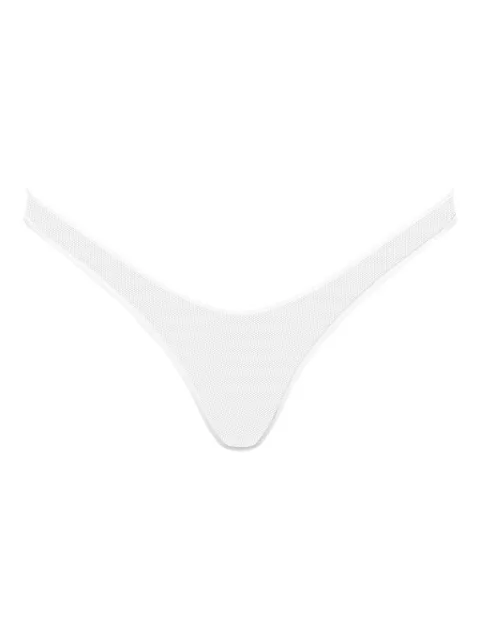 Maison Close Pure Tentation sheer high-cut thong White 563744