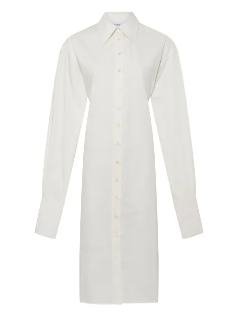 Marine Serre belted shirt dress White WDR411ADWOV0074
