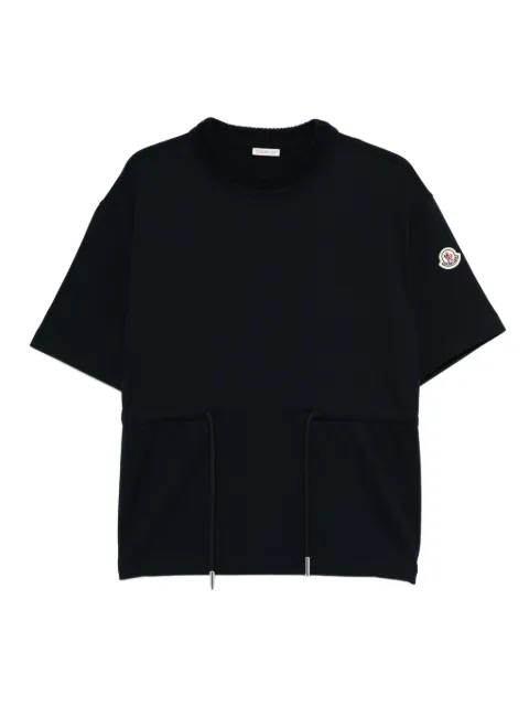 Moncler drawstring-waist T-shirt Blue K20938C0000289A1K