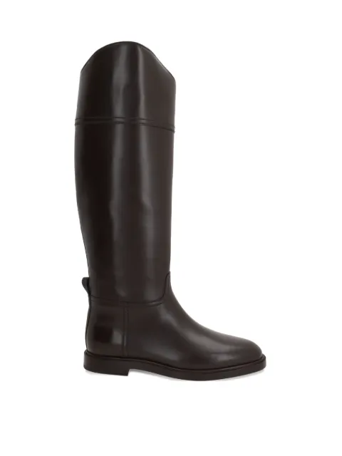Brunello Cucinelli side-zip calf leather boots Brown MZOLC3039C8279