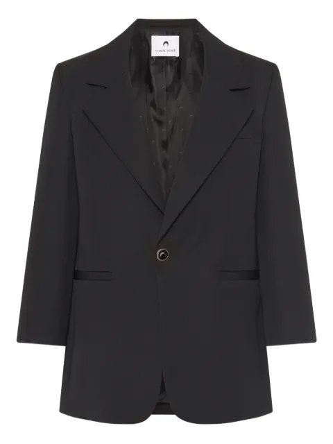 Marine Serre twill boxy blazer Black UJA066ARWOV0033
