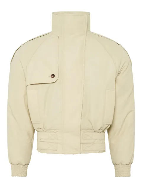 Marine Serre high-neck bomber jacket White UJA069ADWOV0090