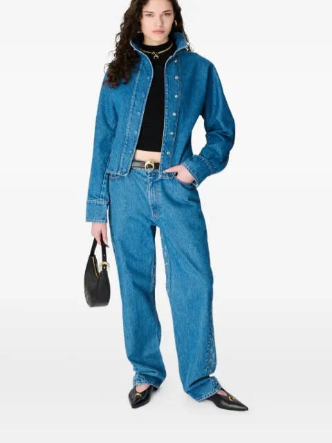 Marine Serre Moon Laser wide-leg jeans Blue WPA169ACDEN0002