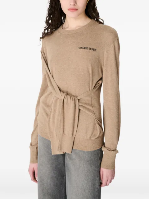 Marine Serre crew-neck sweater Neutrals UTK010ACKNI0534