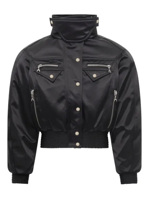 Marine Serre satin bomber jacket Black UJA068ACWOV0068