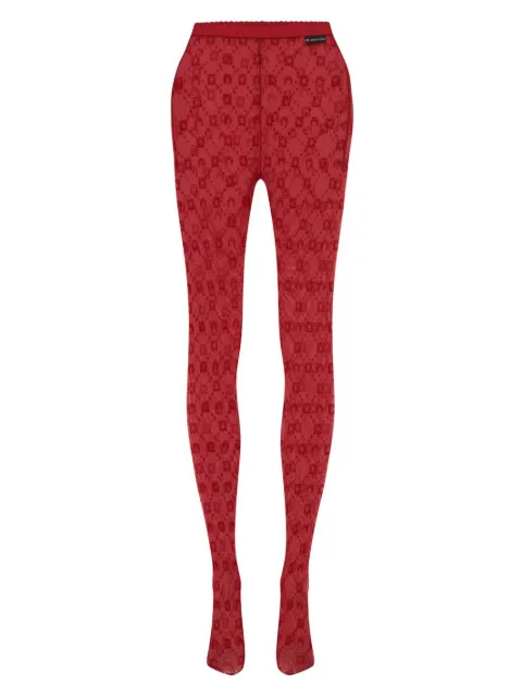 Marine Serre Moonogram tights Red WUW034ACJER0005RD11