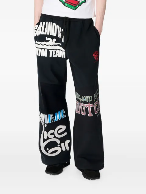 Marine Serre graphic-print track pants Black UPA051CUJER0007