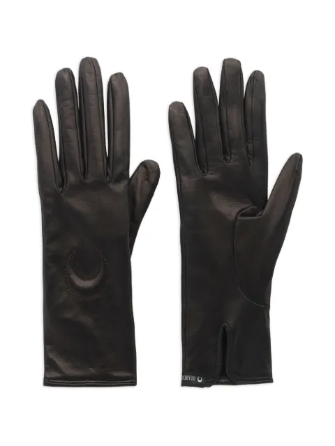 Marine Serre Moon leather gloves Black UGL002ARLEA0053