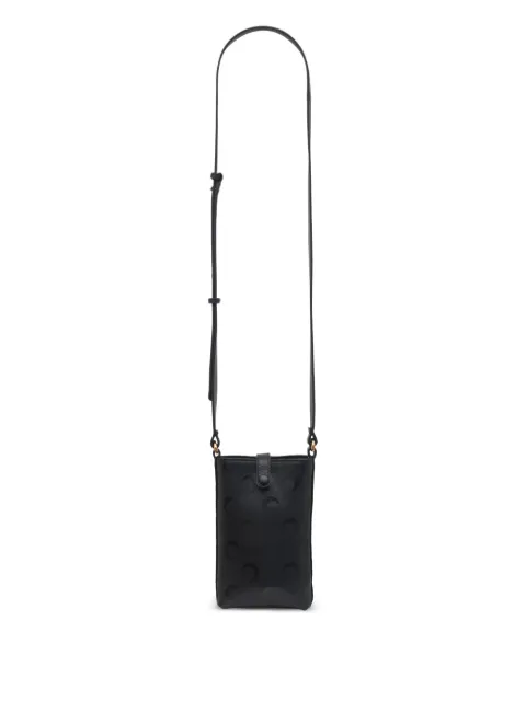 Marine Serre Moon canvas phone holder Black ULG015ARWOV0040