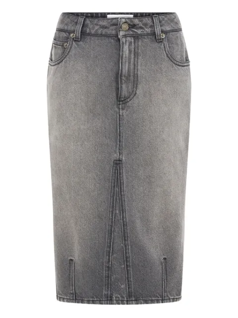 Marine Serre knee-kength midi skirt Grey WSK126ACDEN0006