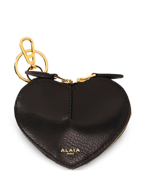 Alaïa heart-shaped zip coin purse Black AA1P040CA212