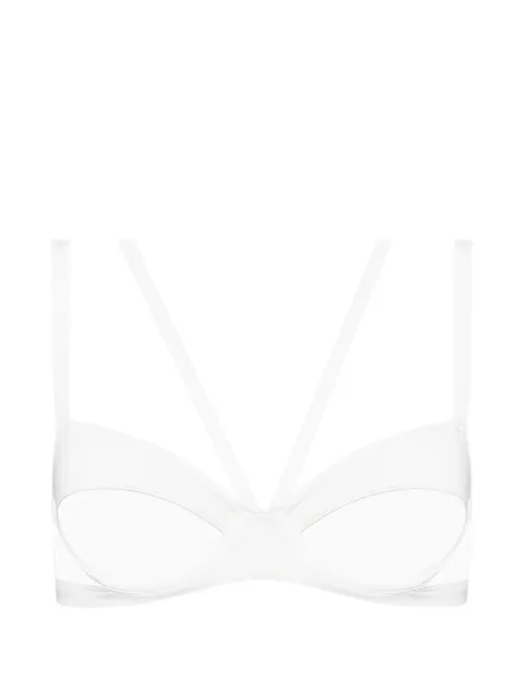 Maison Close Pure Tentation balconette harness bra White 563707
