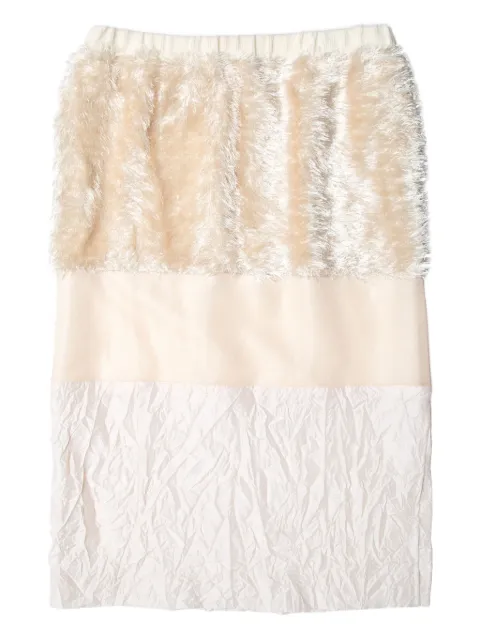 Muller Of Yoshiokubo Grass Line panelled skirt Neutrals MLF25404