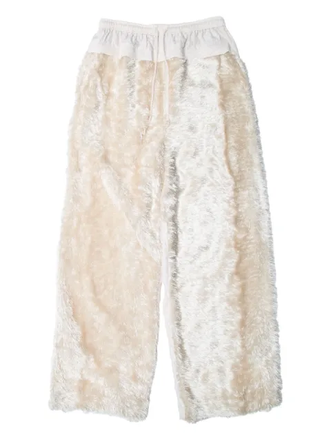 Muller Of Yoshiokubo Grass textured-panel trousers Neutrals MLF25414