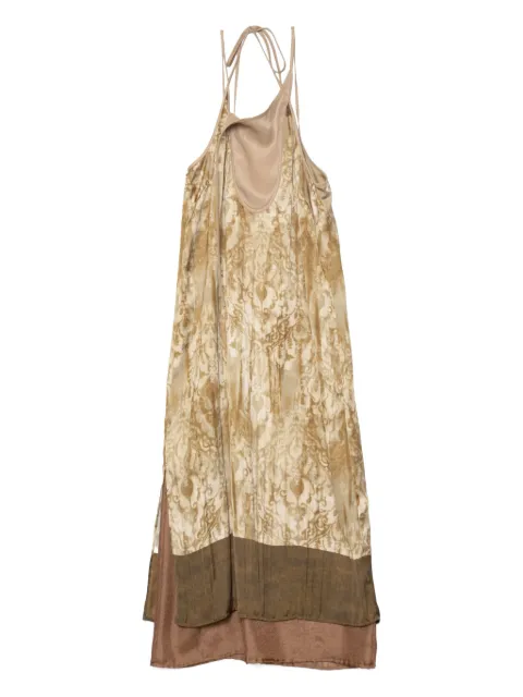 Muller Of Yoshiokubo tie-strap floral-print dress Neutrals MLF25603