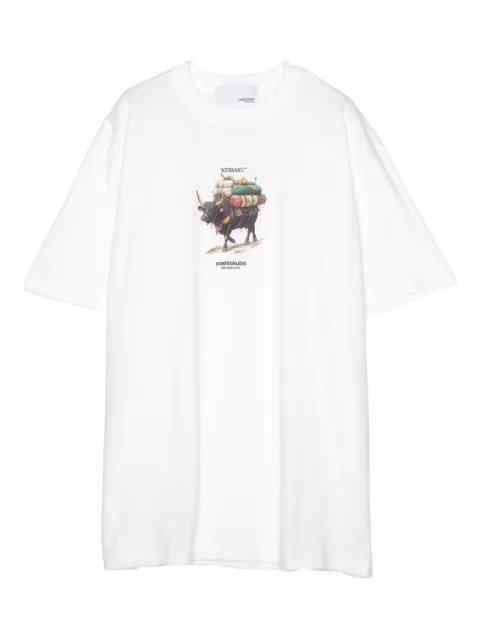 Yoshiokubo Yak cotton T-shirt White YKF25103