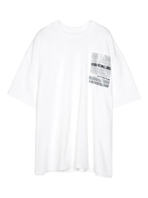 Yoshiokubo logo-print cotton T-shirt White YKF25104