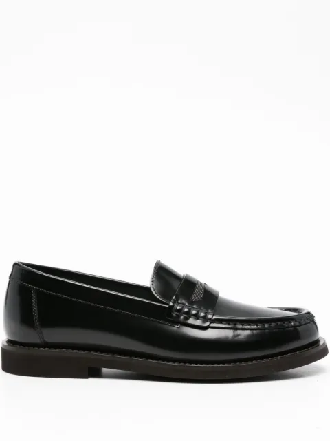 Brunello Cucinelli Monili chain-detailed loafers Black MZVNG3011C101