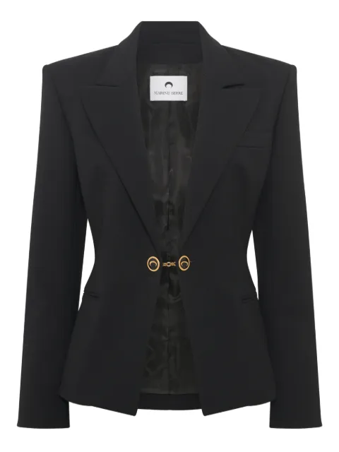 Marine Serre wool blazer Black WJA068ACWOV0071