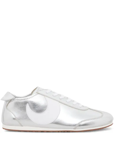 Marine Serre Ms Astra metallic-effect leather sneakers Grey MSN001ARLEA0058