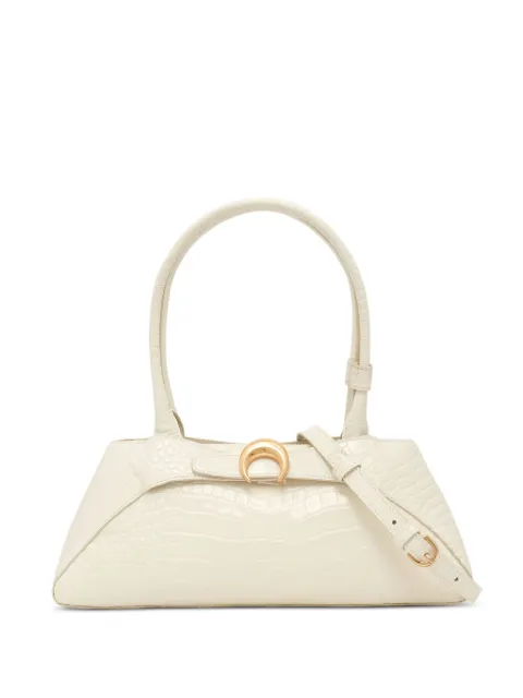 Marine Serre medium Aurora crocodile-embossed tote bag White WSB004ARLEA0025