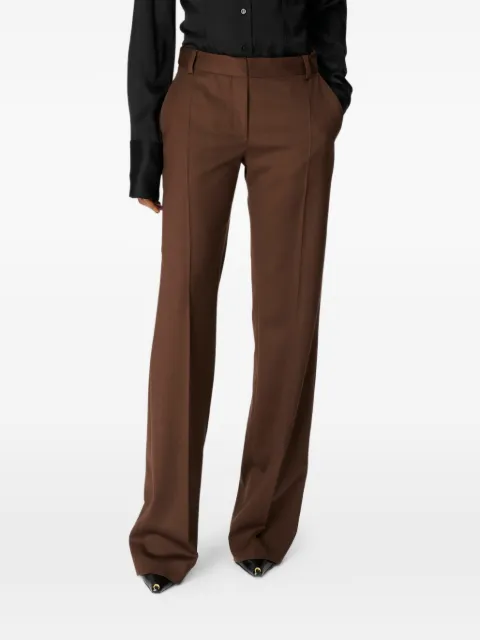 Marine Serre virgin-wool tailored trousers Brown WPA165ACWOV0071