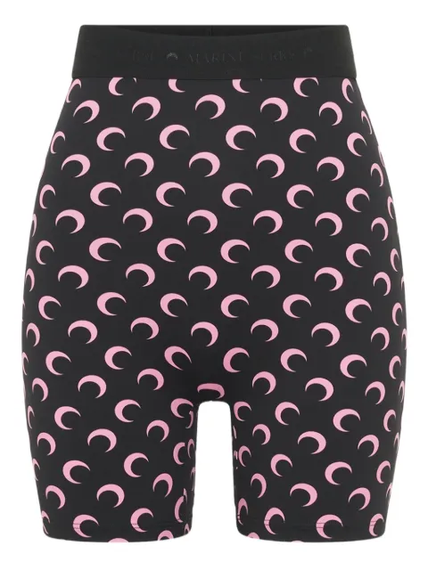 Marine Serre Crescent Moon shorts Black WSH007ACJER0001BK90