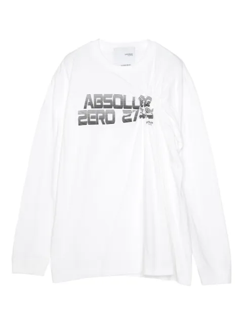 Yoshiokubo slogan-print T-shirt White YKF25110