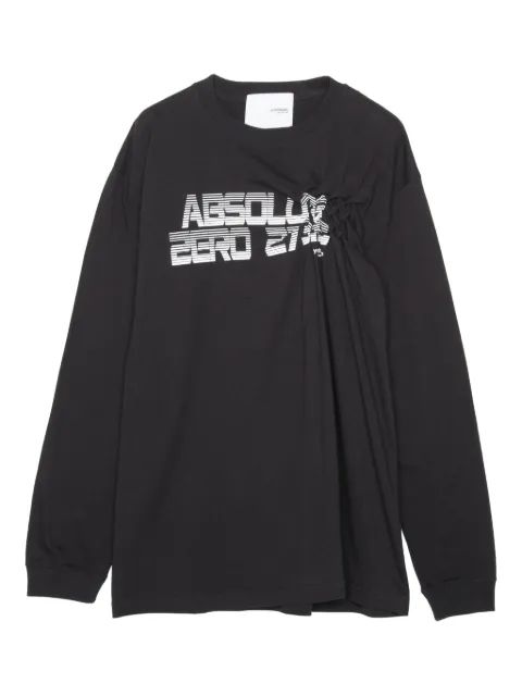 Yoshiokubo slogan-print T-shirt Black YKF25110