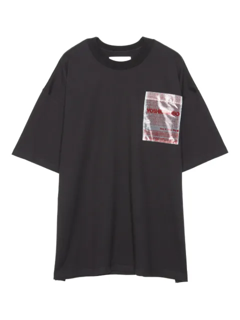 Yoshiokubo patch-pocket cotton T-shirt Black YKF25104