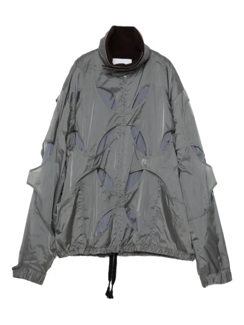 Yoshiokubo cut-out panelled jacket Grey YKF25509