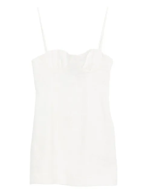 SIR. embroidered spaghetti-strap mini dress White SIR2251023